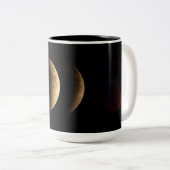 Supermond, Blut-Mond, Mondfinsternis, 2015 Zweifarbige Tasse (VorderseiteRechts)