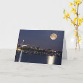 Supermond-Einstellung in Cleveland, Ohio Karte (Gelbe Blume)