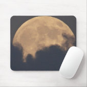 Supermond in grauen Wolken Mousepad (Mit Mouse)