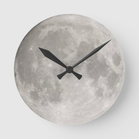Supermond Runde Wanduhr (Vorderseite)