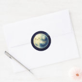 Supermond! Runder Aufkleber (Umschlag)