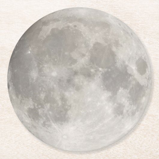 Supermond Runder Pappuntersetzer (Vorderseite)