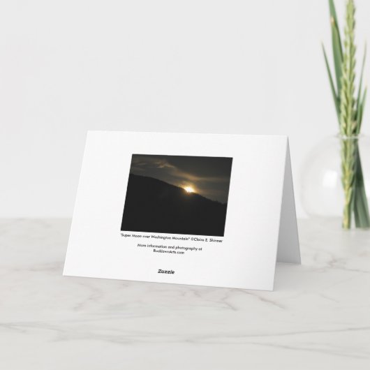 Supermond über Washington-Berg Karte (Rückseite)