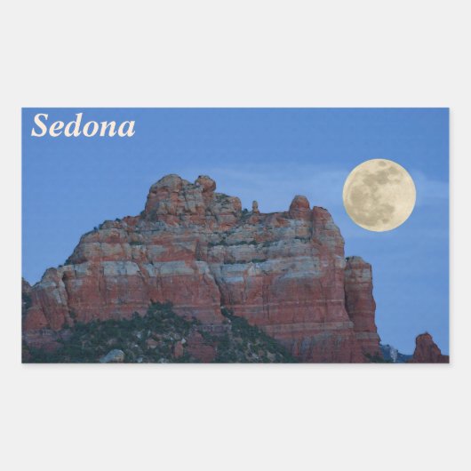 Supermoon-Aufkleber Rechteckiger Aufkleber (Vorderseite)