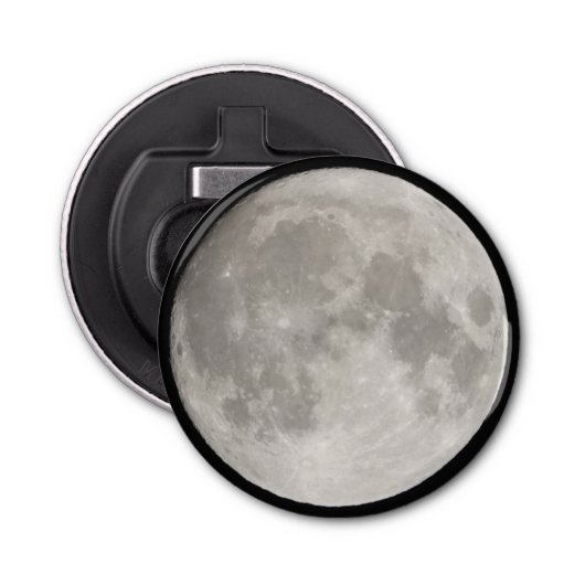 Supermoon Button Flaschenöffner (Vorderseite)
