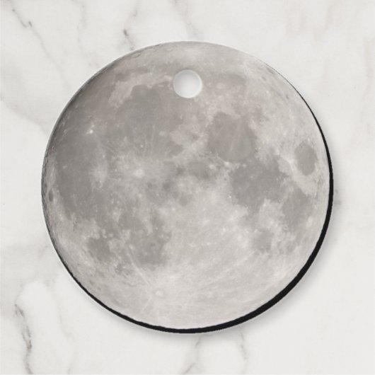 Supermoon Favor Tags Geschenkanhänger (Vorderseite)