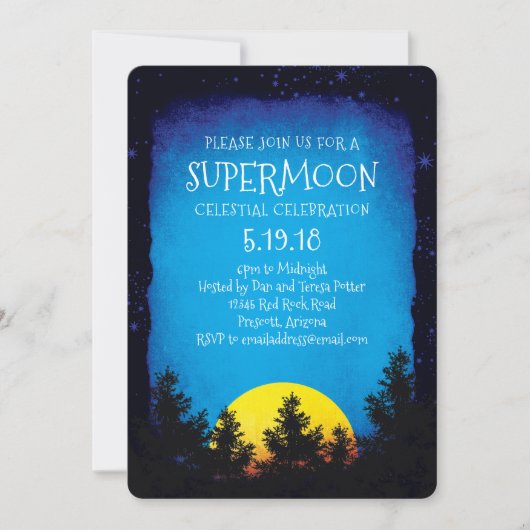 Supermoon-Party Einladung (Vorderseite)