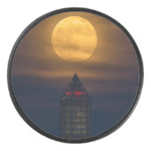 Supermoon über Washington Monument Eishockey Puck (Vorderseite)