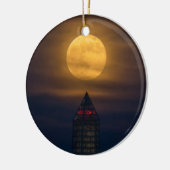 Supermoon über Washington Monument Keramikornament (Links)
