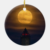 Supermoon über Washington Monument Keramikornament (Hinten)
