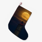 Supermoon über Washington Monument Kleiner Weihnachtsstrumpf (Vorderansicht (hängend))
