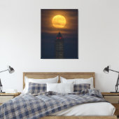 Supermoon über Washington Monument Leinwanddruck (Insitu (Schlafzimmer))
