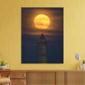 Supermoon über Washington Monument Leinwanddruck (Insitu (Wohnzimmer))