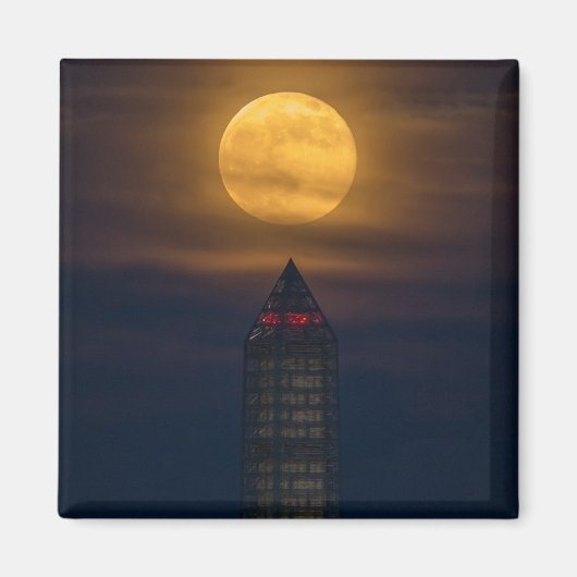 Supermoon über Washington Monument Magnet (Vorne)
