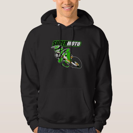 Supermoto Green Hoodie (Vorderseite)