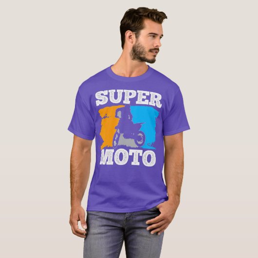 Supermoto Motocross Motorcycle Racing T-Shirt (Vorne ganz)