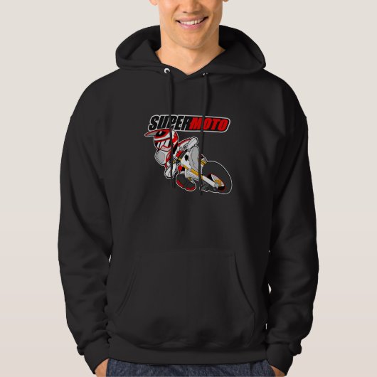 Supermoto White-Red Hoodie (Vorderseite)