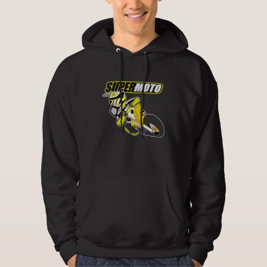 Supermoto Yellow Hoodie (Vorderseite)
