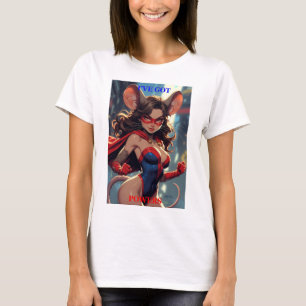 SuperMouse Frau bekam weiße Frauen T-Shirts