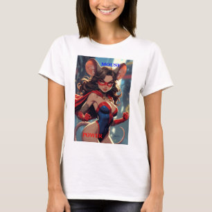 SuperMouse Frau Maus Power Frauen weißes T-Shirt