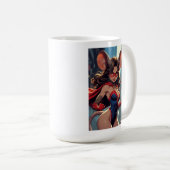 SuperMouse Frau weiße Tasse 2 seitig (VorderseiteRechts)