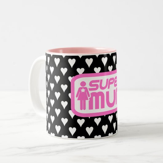 SUPERMUM MIT DER LIEBE-TASSE ZWEIFARBIGE TASSE (Vorderseite Links)