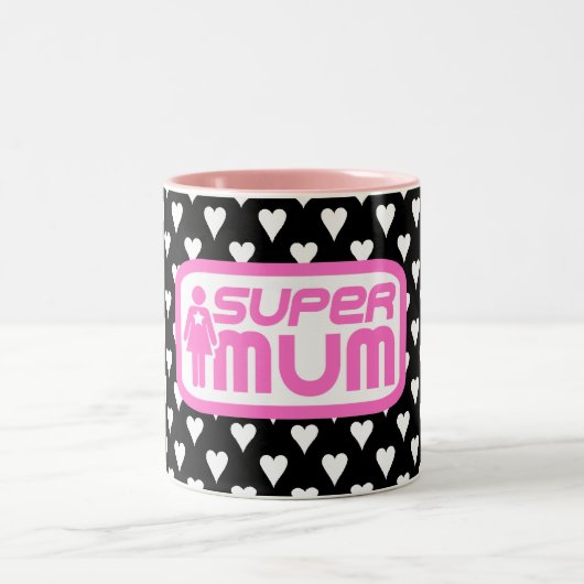SUPERMUM MIT DER LIEBE-TASSE ZWEIFARBIGE TASSE (Mittel)