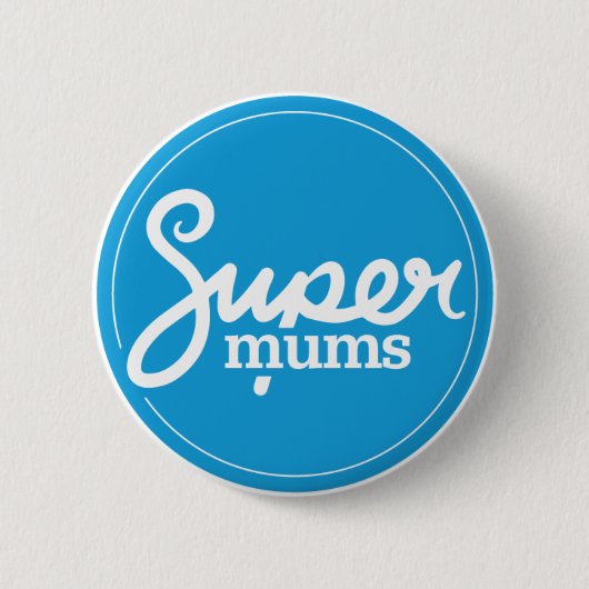 Supermums Abzeichen - Blau Button (Vorderseite)