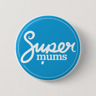 Supermums Abzeichen - Blau Button
