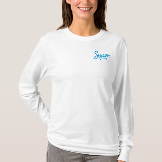 Supermums Langleeved T - Shirt - Weiß (Vorderseite)