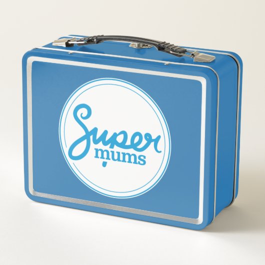 Supermums Metal Lunchbox Blue (Rückseite)