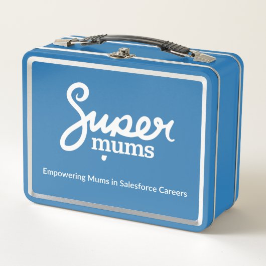 Supermums Metal Lunchbox Blue (Vorderseite)