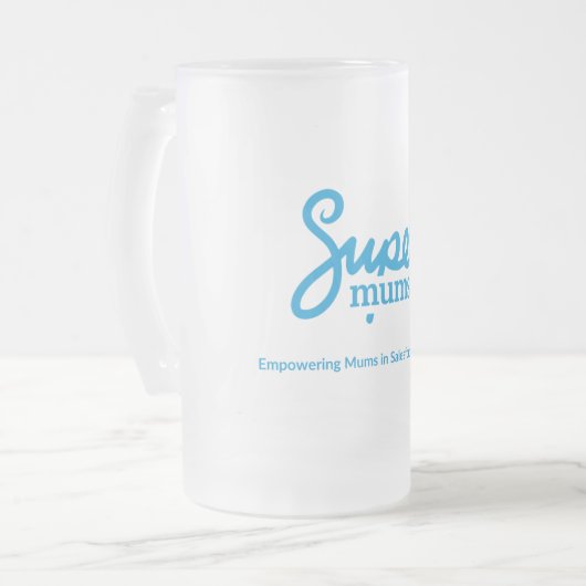 Supermums-Tasse Mattglas Bierglas (Vorderseite Links)