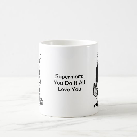 Supermutter Custom Message Mother Day Kaffeetasse (Mittel)