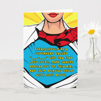 Supermutter - Funny & Interactive Mother Day Card Karte