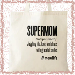 Supermutter Funny Modernes Niedlich Mum Sprichwort Tragetasche
