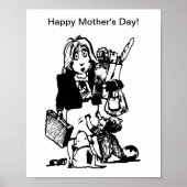 Supermutter glücklich Mutter Tag Klein Poster (Vorne)