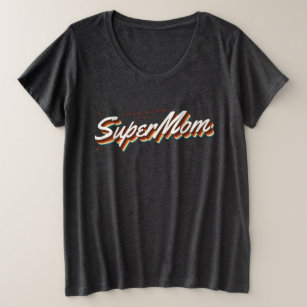 Supermutter Proud Mama Muttertag Große Größe T-Shirt