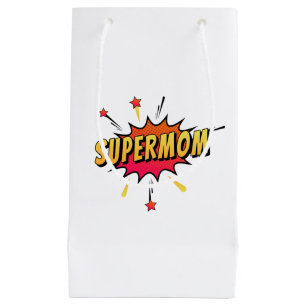 Supermutter Retro Comic Pop Art Geschenktasche Kleine Geschenktüte