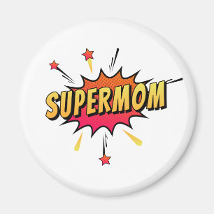 Supermutter Retro Comic Pop Art   Magnet