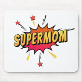 Supermutter Retro Comic Pop Art | Mousepad (Vorne)