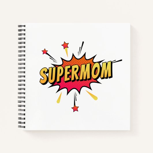 Supermutter Retro Comic Pop Art | Notebook Notizblock (Vorderseite)
