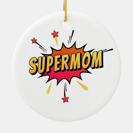 Supermutter Retro Comic Pop Art | Ornament (Hinten)