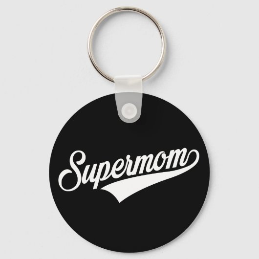 Supermutter (schwarz) - schlüsselanhänger (Vorderseite)