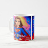 Supermuttergalaxie-Tasse - Fein Geschenk für Mama Kaffeetasse (Vorderseite Links)