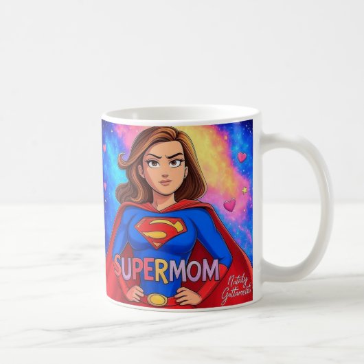 Supermuttergalaxie-Tasse - Fein Geschenk für Mama Kaffeetasse (Rechts)