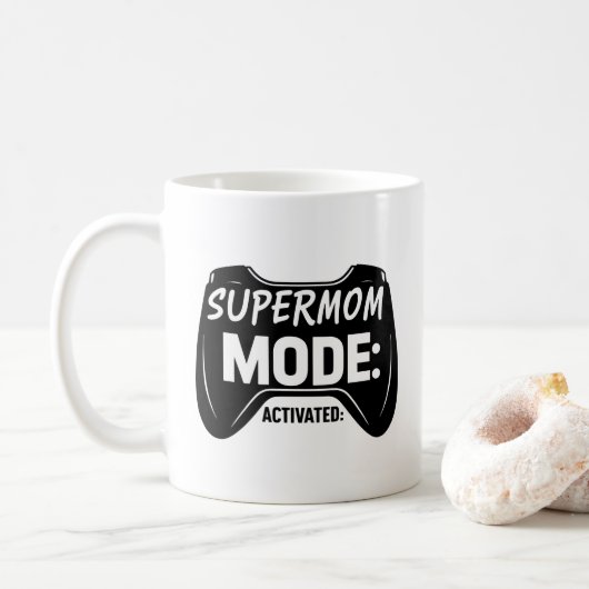 Supermuttermodus aktiviert - fett Muttertagsgesche Kaffeetasse (Mit Donut)