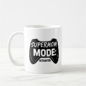 Supermuttermodus aktiviert - fett Muttertagsgesche Kaffeetasse (Links)