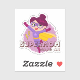 Supermuttermodus: Ein | Hero-Mama-Sticker Aufkleber