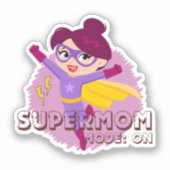Supermuttermodus: Ein | Hero-Mama-Sticker Aufkleber (Vorderseite)